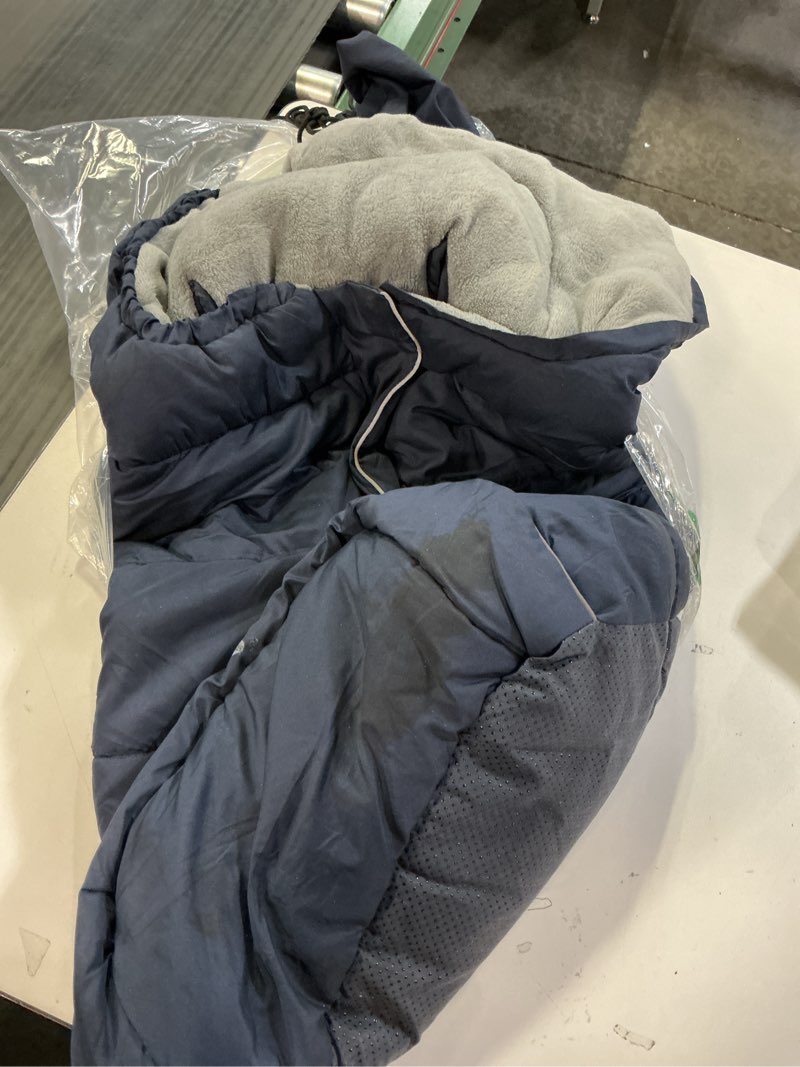 Condition photo showing As Is for Orzbow Warm Bunting Bag Universal, Stroller Sleeping Bag Cold Weather, Waterproof Toddler Footmuff (Blue, Large) Blue Large