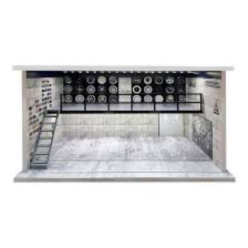 1:24 Scale Die-cast Model Car Display Case with Parking Lot Scene for Jada and Lego Collectors, Dior