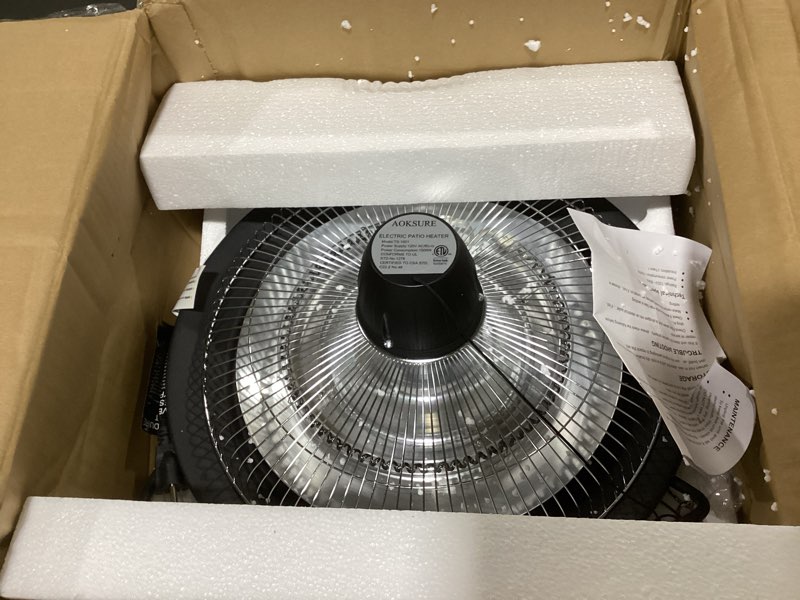 Condition photo showing Good Condition for indoor/courtyard heater 1500w electric infrared heater: with a waterproof design, it is for use in garages, terraces and restaurants, and comes with overheat and power-off protection function.