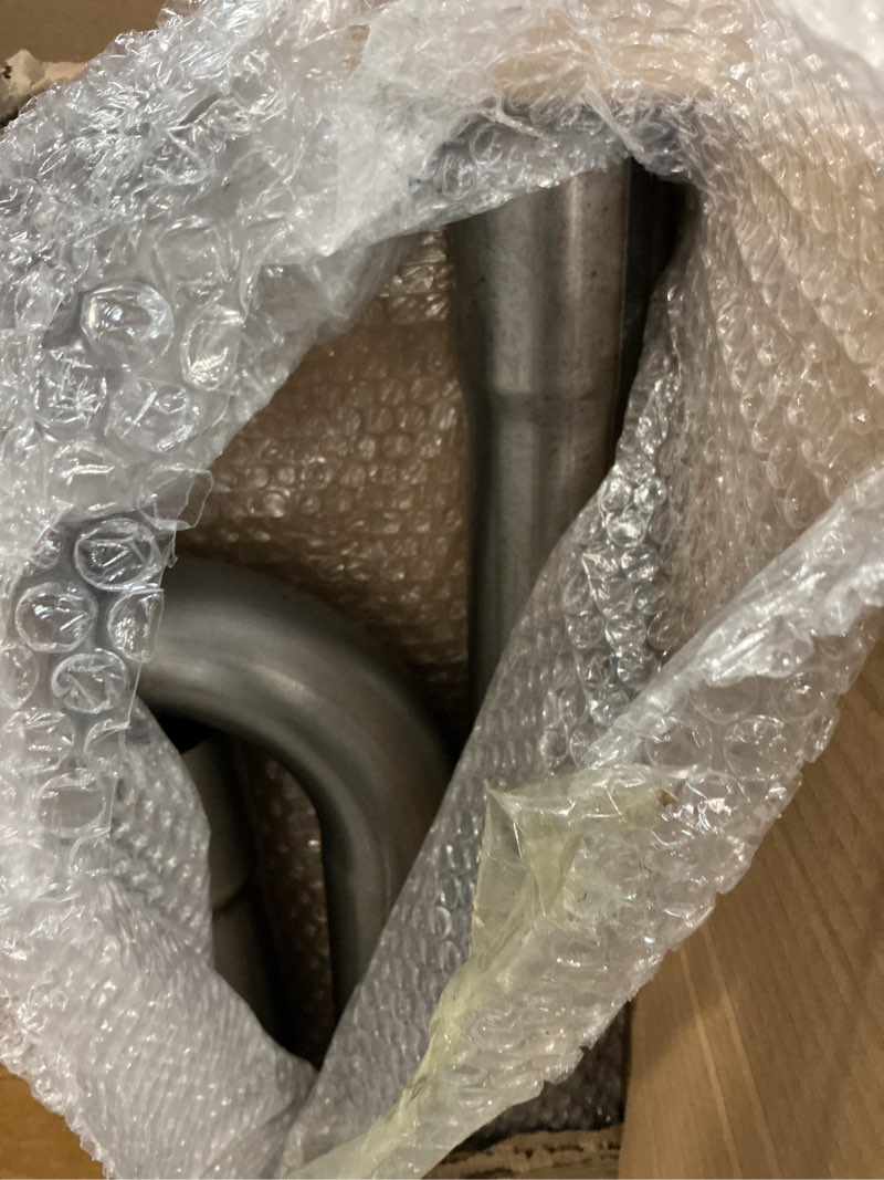 Condition photo showing New/Like New for 2.5'' Mild Steel Custom Exhaust Kit Tubing Mandrel Bend Pipe Straight & U-Bend 16 Gauge Universal 8PCS