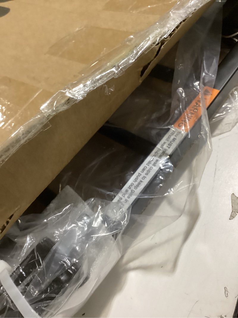 Condition photo showing Good Condition for BABELIO Baby Gate for Doorways and Stairs, 31-36" Pet Gate with Wide Walk Thru Door and Lock Indicator, No Drill Pressure Mounted Safety Gate with Double Lock and Self-Closing, Black Black 31-36"W, 30"H