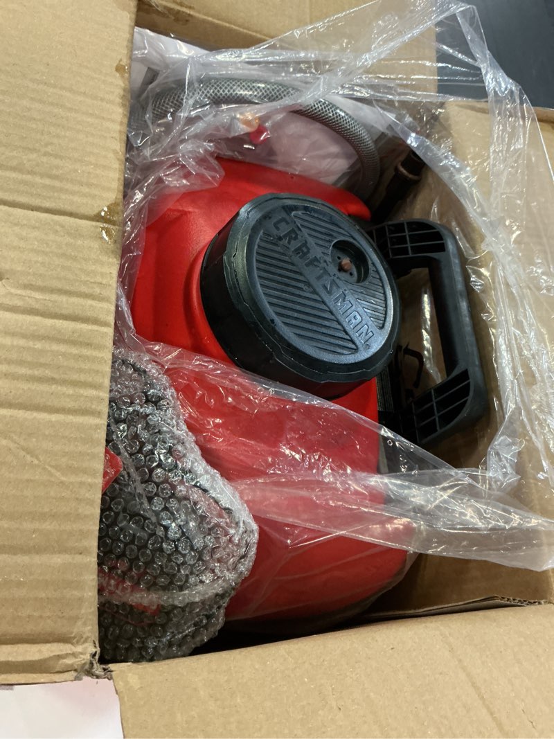 Condition photo showing As Is for craftsman 4 gal sprayer backpack sprayer