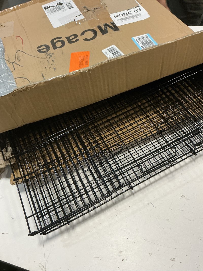 Condition photo showing Good Condition for 3-Levels Easy Portable Collapsible Ferret Chinchilla Sugar Glider Rats Mouse Animal Critter Chew-Proof Metal Carrier Travel Cage with Narrow 3/8-Inch Bar Spacing Easy to Clean No Tools Needed Black Small