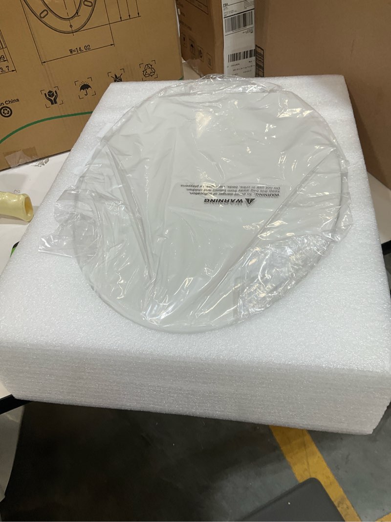 Condition photo showing New/Like New for raised elongated toilet seat 18.5'' for seniors – soft close, quick release & connect, sturdy pp material, won’t loosen, ideal for elderly & limited mobility, white raised seat only & essential