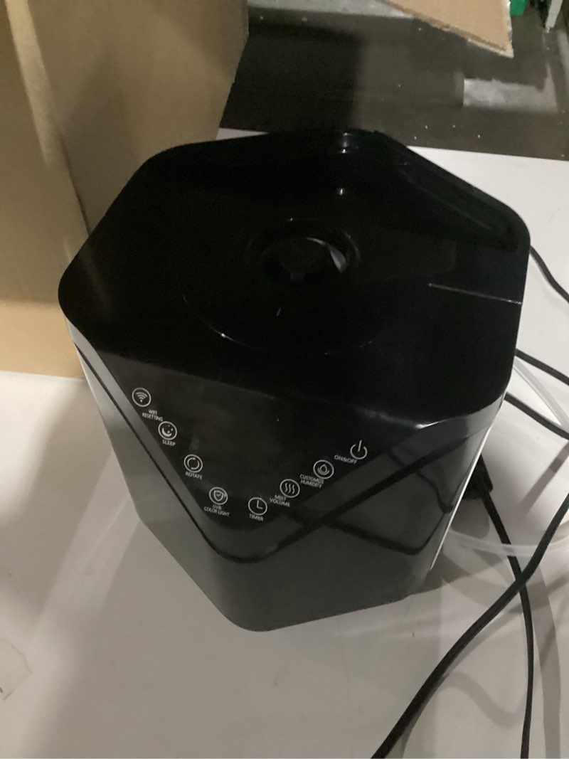 Condition photo showing As Is for VIVOSUN 2-in-1 Warm and Cool Mist Humidifier, 5L Indoor Ultrasonic Air Humidifier with Essential Oil Tray for Bedrooms, Plants, Offices and Babies 5L 2-in-1 Cool & Warm Mist Humidifier