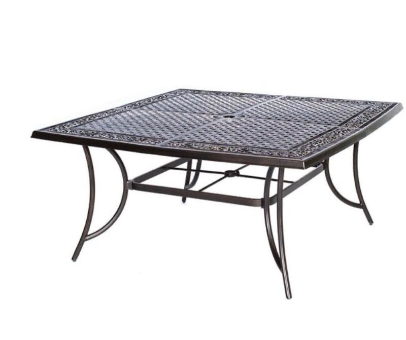 hanover traditions 60\" square cast table