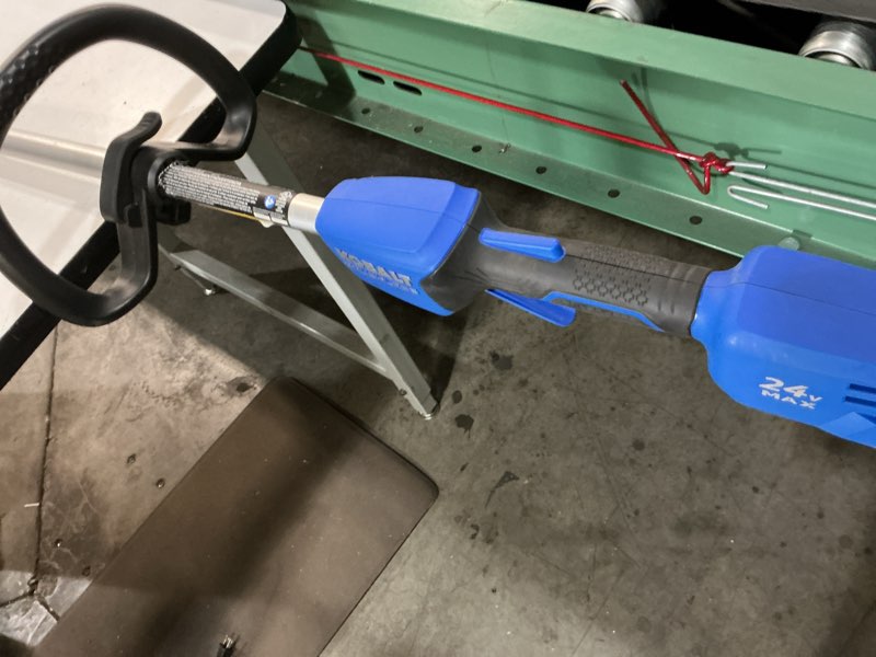 Condition photo showing As Is for kobalt 80-volt max baretool 16-in straight cordless string trimmer 2nd generation (battery not included)