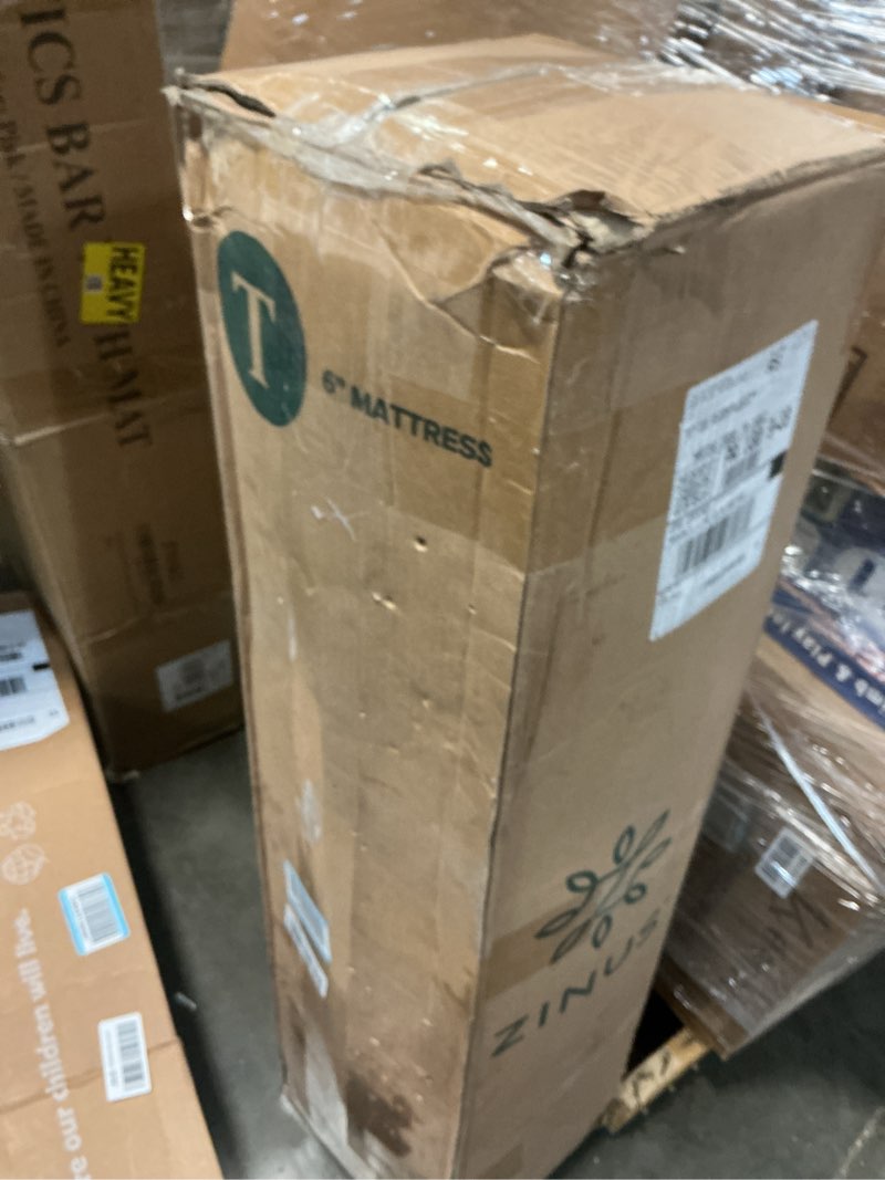 Condition photo showing New/Like New for ZINUS 6 Inch Foam and Spring Hybrid Mattress [New Version], Twin, Medium Firmness, Durable Support, Certified Safe Foams & Fabric, Mattress in A Box White Twin 6" New Small Box