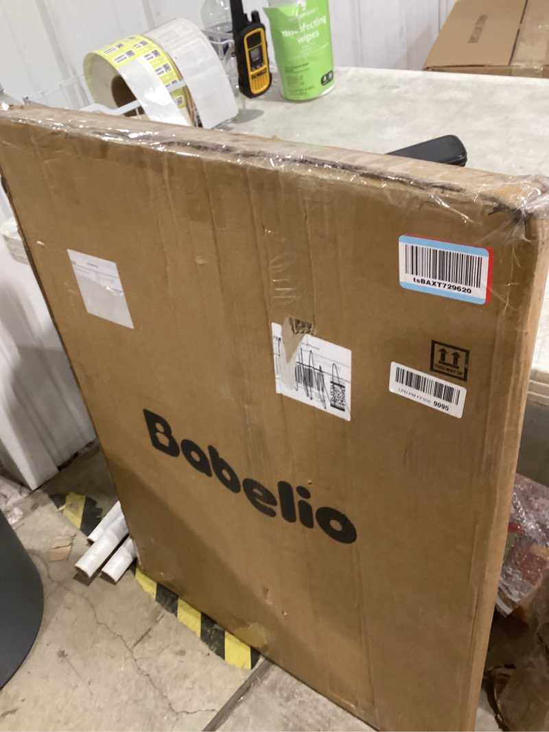 Condition photo showing New/Like New for babelio 36" tall upgraded baby gate with cat door,29-43" auto close durable dog gate for stairs,doorways and house,easy walk thru,includes 4 wall cups,black black 29-43" wide, 36" tall