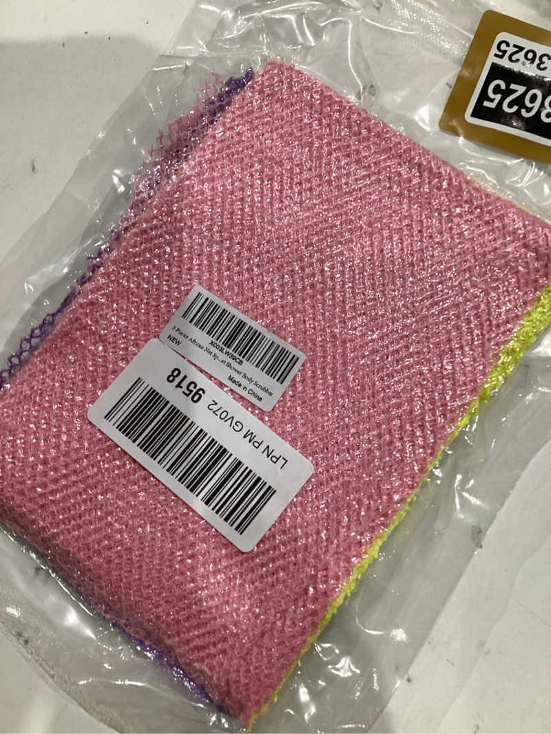Condition photo showing New/Like New for african net sponge african exfoliating net african bath sponge african scrubbing long net rag african wash net shower body scrubber yellow pink purple