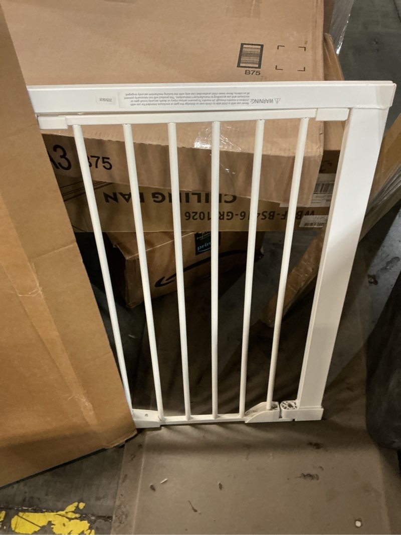 Condition photo showing As Is for (Similar)Regalo Safety 38\" Baby Gate for Doorways & Bottom of Stairs, Pressure Mount Design for Babies, Toddlers & Pets, Tested & Safe for 30 Years, American Designed, American Owned, White White 29-38.5\"W x 30\"H