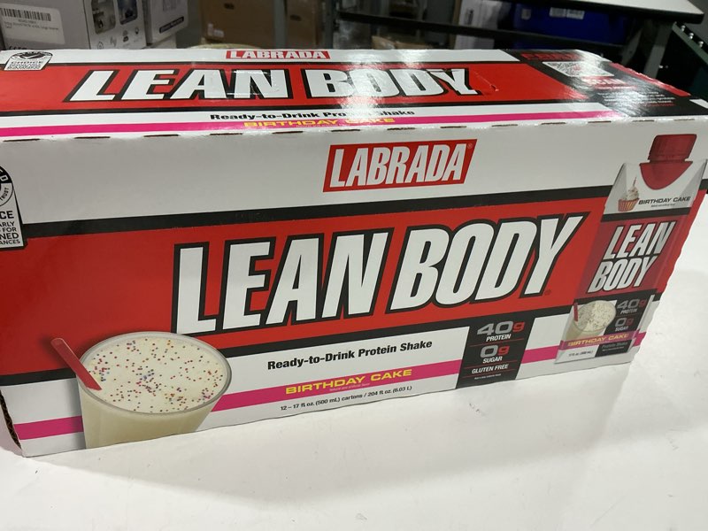 Condition photo showing Good Condition for Lean Body Protein Shake - Birthday Cake (12 Drinks, 17 Fl. Oz. Each)