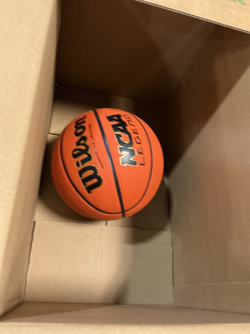 Condition photo showing New/Like New for WILSON NCAA Legend Basketballs - Size 5, Size 6 and Size 7 Orange/Black Size 5 - 27.5"
