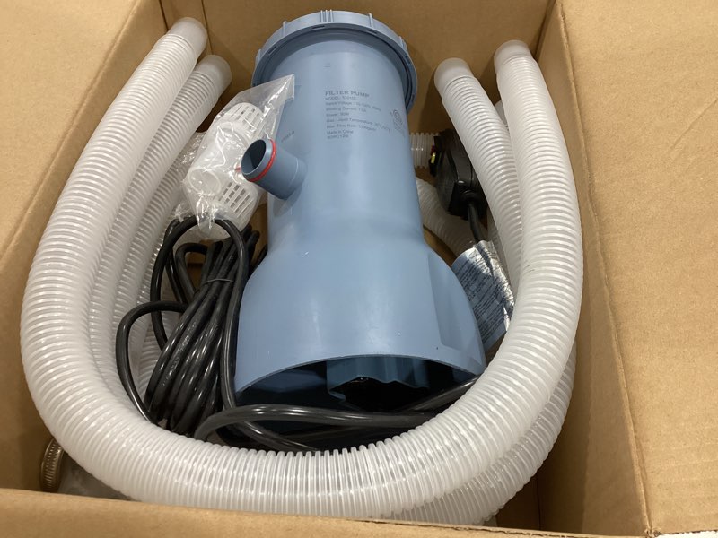 Condition photo showing Good Condition for kimfilter pro series 1000 gph above ground pool filter pump, powerful pool cartridge filter pump, water circulation and filtration system -improved water clean & clarity, pools pumps above ground-blue