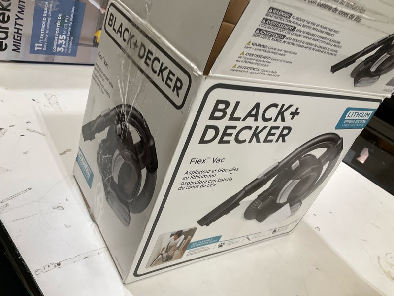 Condition photo showing As Is for black+decker dustbuster flex cordless handheld vacuum, home, pet and car vacuum (bdh2020fl) vacuum & brush only
