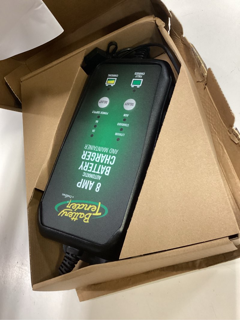 Condition photo showing Good Condition for battery tender power tender 8 amp / 2 amp 12v battery charger and maintainer – fast charging, power supply, ip65 weather resistant – compatible with lead acid, agm, gel, & lithium - 022-1005-dl-wh