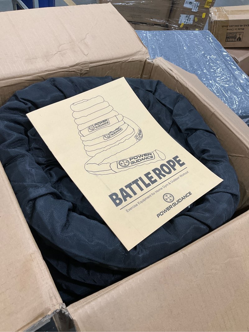 Condition photo showing Good Condition for POWER GUIDANCE Battle Rope, 1.5/2 Inch Diameter Poly Dacron 30, 40, 50Ft Length Exercise Equipment for Home Gym & Outdoor Workout, Battle Rope Anchor Included 2 Inch x 40 Feet