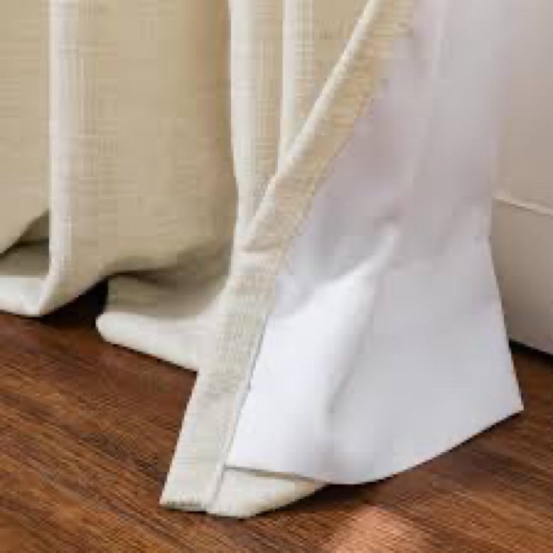 twopages pinch pleated linen curtain, sand beige, 40w x 96l, 1 panel | white