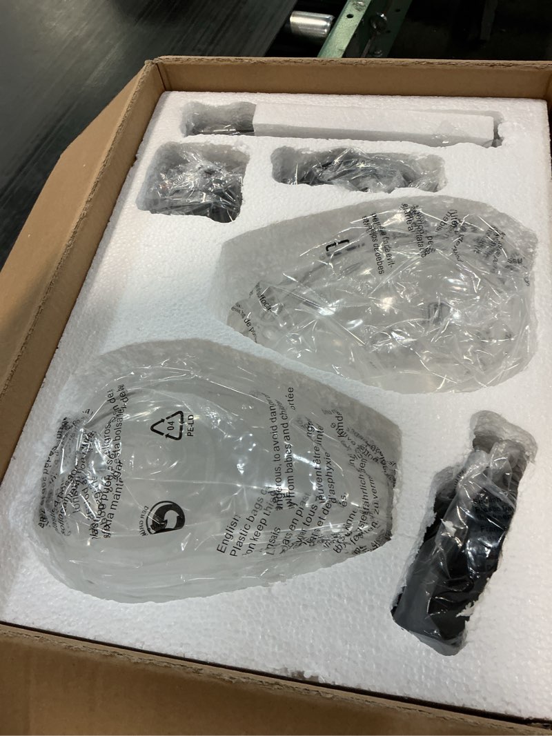 Condition photo showing New/Like New for Black Pendant Lights Kitchen Island 2 Pack, Modern Glass Pendant Light Fixtures with Hammered Glass and Rods, Adjustable Small Hanging Light for Kitchen Sink Dining Room Bathroom Black 2 Pack