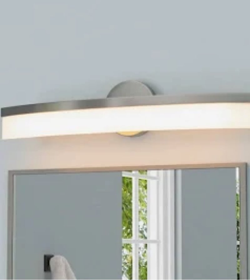 allen + roth light brushed nickel led vanity light bar #0960703
