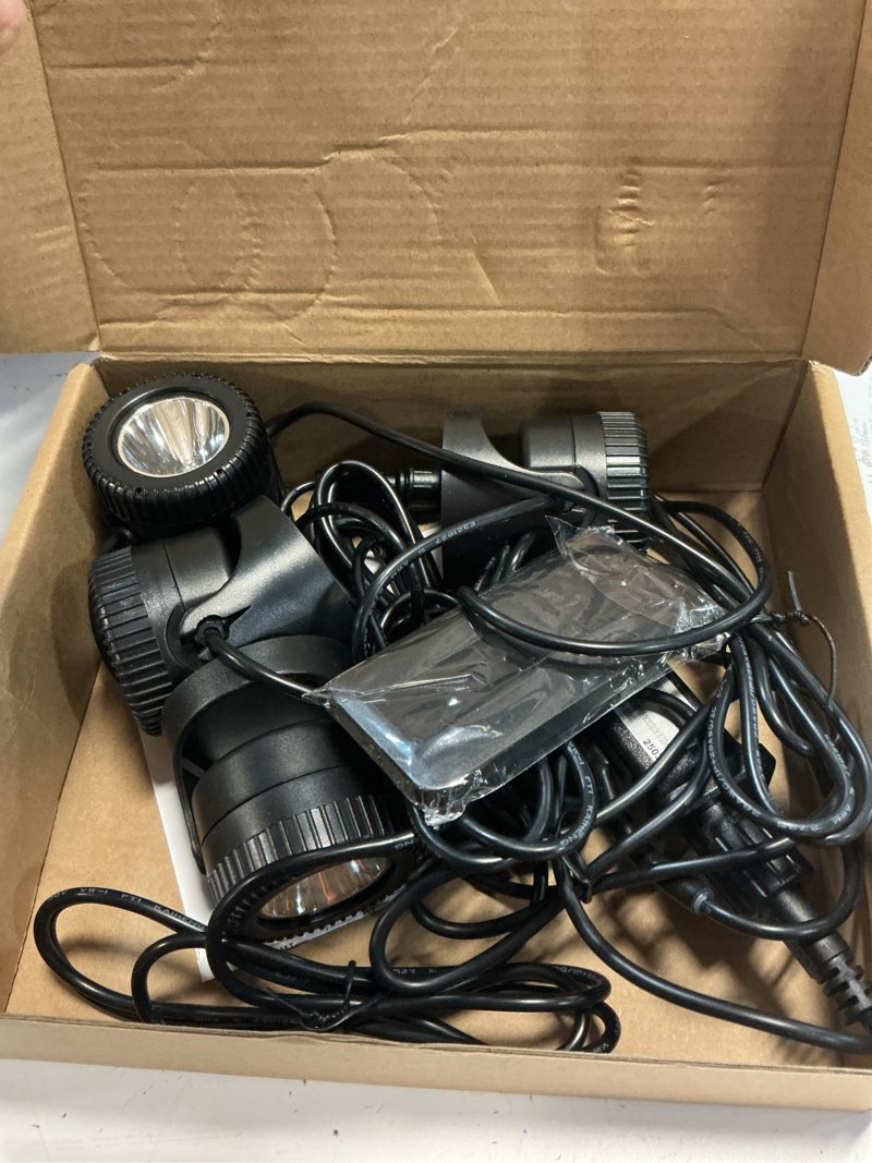 Condition photo showing Good Condition for rgb underwater pond lights, 20 colors dimmable submersible led fountain lights with timer, ip68 waterproof with remote control for outdoor ponds aquarium garden pool (set of 4) 4 lights-rgb corded electric