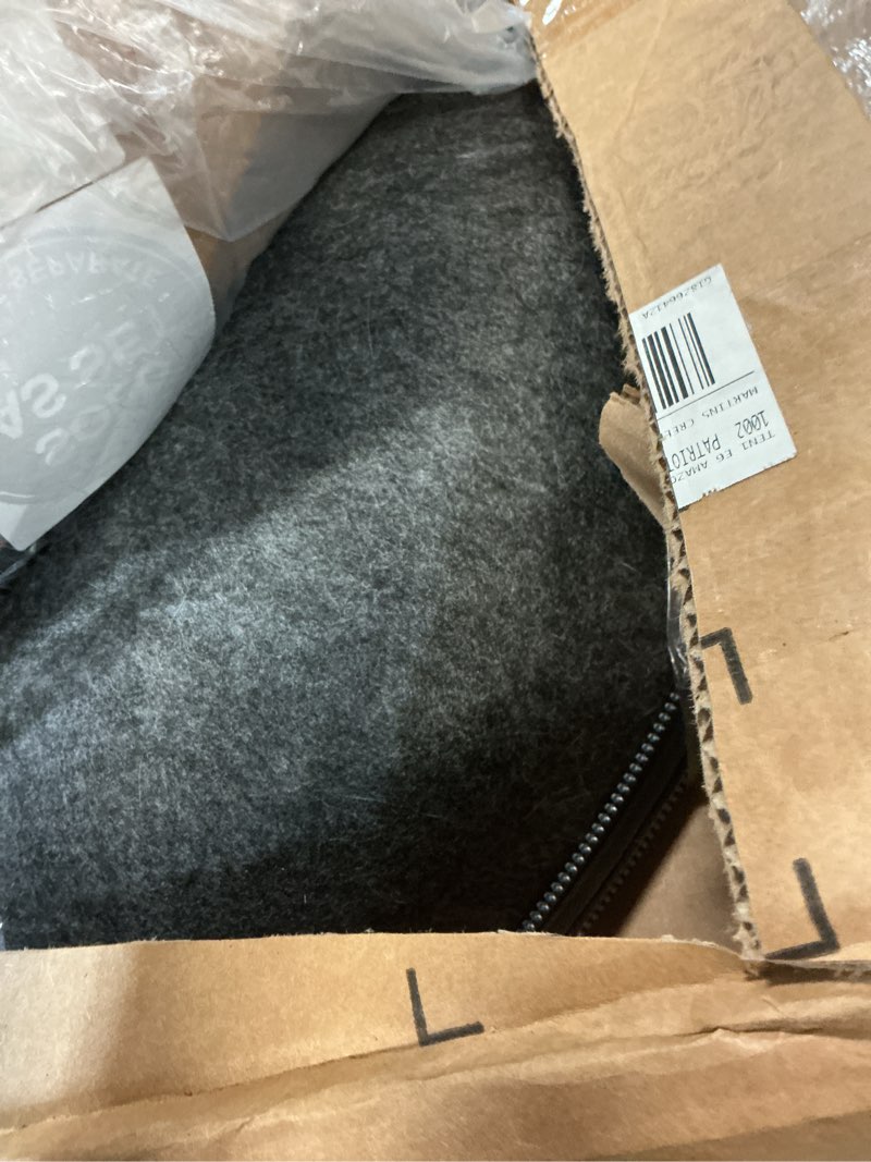 Condition photo showing As Is for cattasaurus peekaboo cat cave duo jumbo set, extra spacious cat donut for multiple & large kitty 15+ lbs, scratch detachable cat beds for indoor cats, washable cat tunnel bed, best kitten toys light gray + dark gray jumbo
