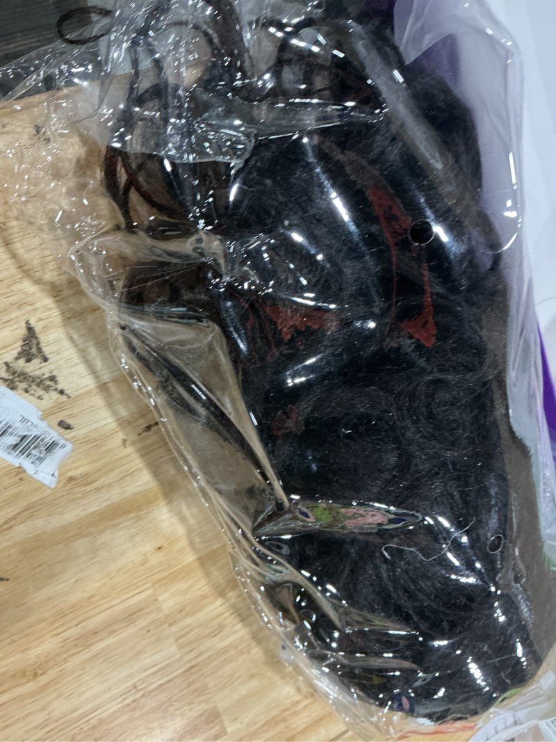 Condition photo showing As Is for sensationnel what lace 13x6 wigs - latisha lacefrontal hand tied glueless synthetic with natural density preplucked hairline (dark brown 2)