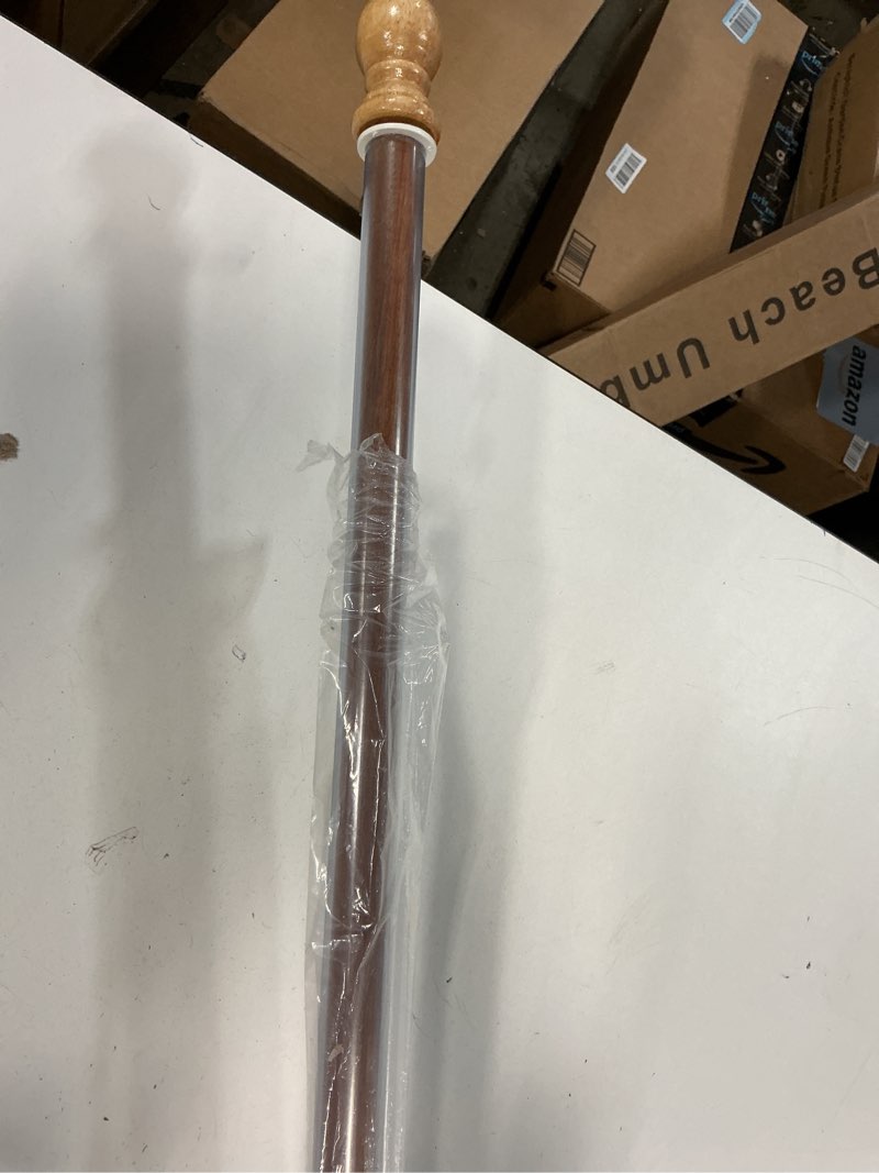 Condition photo showing As Is for evergreen flag 56" solid wood flag pole with holder and anti-wrap tube for 3'x5' estate flag with pole sleeve, outdoor weatherproof use for residential or commercial with anti-wrap tube