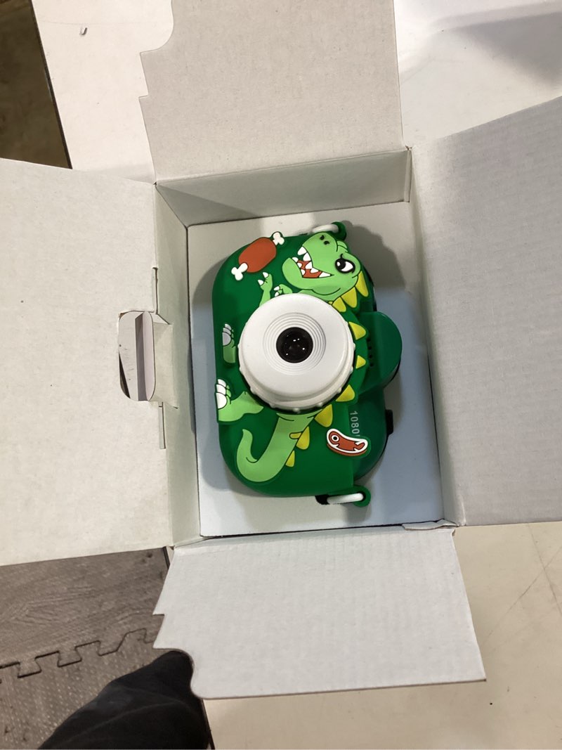 Condition photo showing Good Condition for kids camera boys toys for 3 4 5 6 7 8 9 years old boys, 48mp dual lens kids digital camera christmas birthday gifts, 1080p hd video selfie toddler camera with 32g sd card green