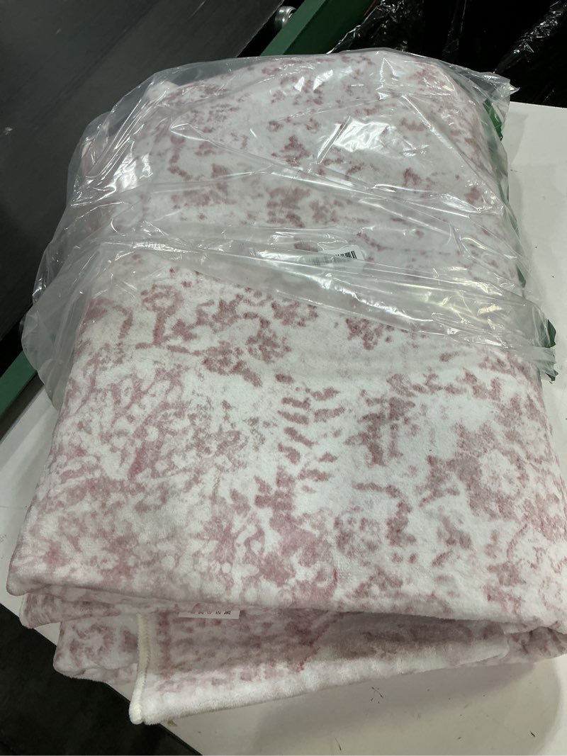 Condition photo showing Good Condition for light pink 6x9 rugs for bedroom nursery rug vintage aesthetic cute boho floral washable area rug indoor carpet for kids room playroom living room vintage pink 6'x9'