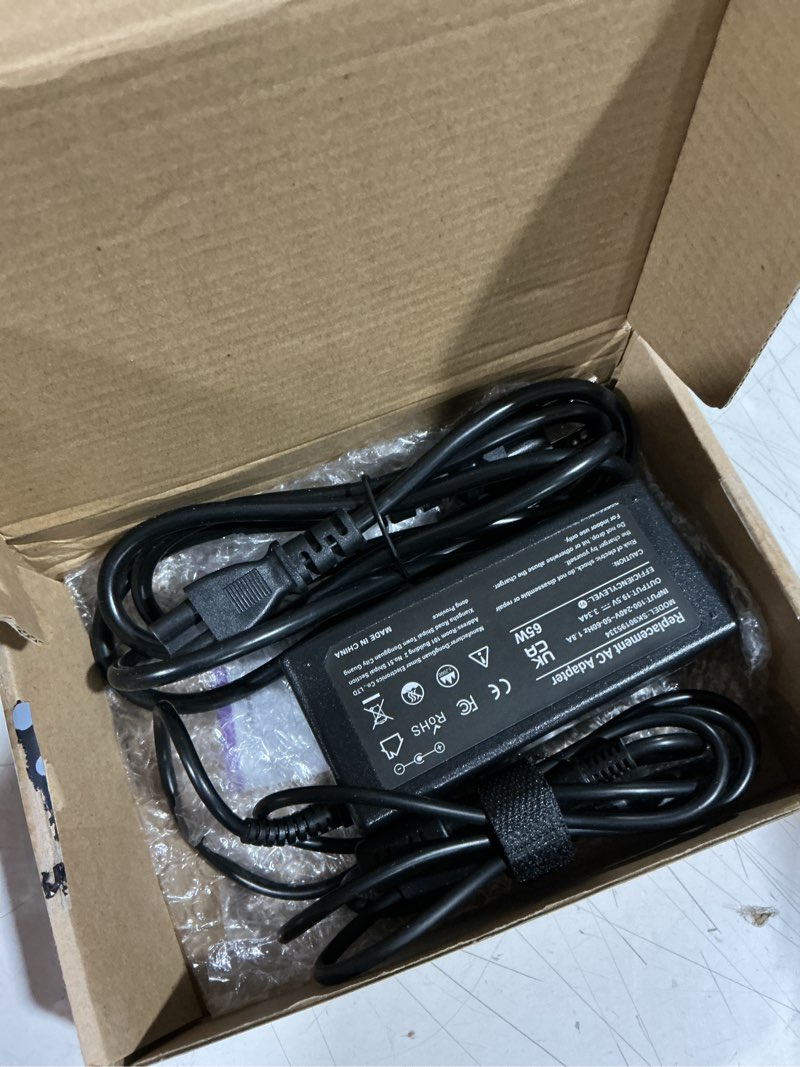 Condition photo showing As Is for 65w 45w la65ns2-01 laptop charger compatible with dell inspiron 16 13 14 15 17 3000 5000 7000 series 2-in-1 series 1545 3558 3181 5100 5535 5559 5567 xps 9350 9360 laptop power 4.5 * 3.0&7.4 * 5.0