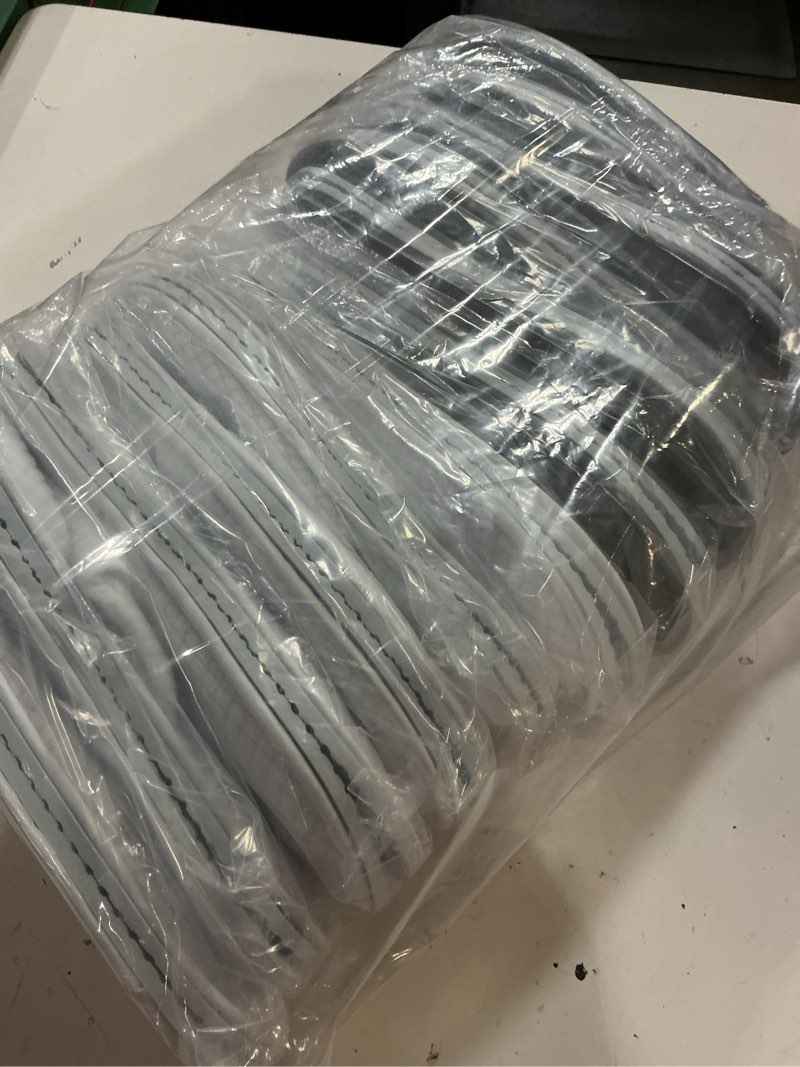 Condition photo showing New/Like New for (size unknown )12 pair house disposable slippers for guests spa hotel slippers for travel washable reusable non slip closed toe for shoeless home indoor wedding party grey and white