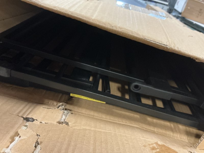 Condition photo showing As Is for Regalo Deluxe Home Accents Widespan Safety Gate, 74.5" W x 28" H, Includes 4 Wall Mounts, Black 74.5" W x 28" H Black