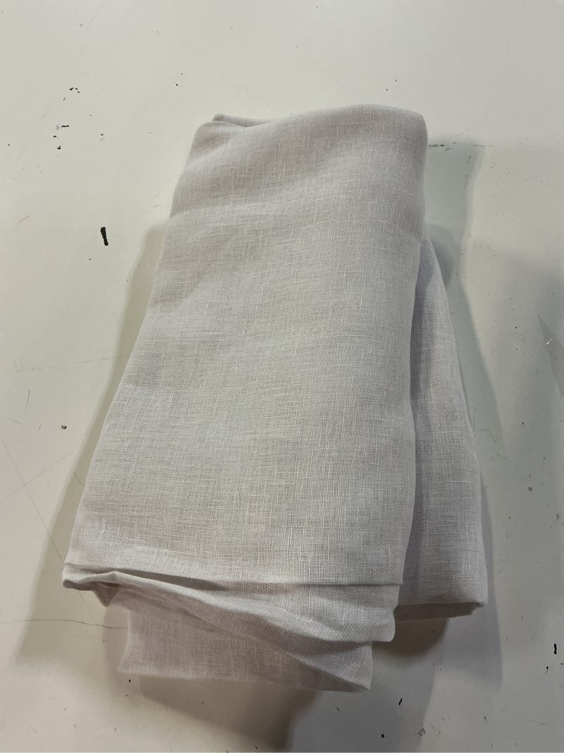 Condition photo showing New/Like New for european linen sheer curtain set, 48x84, cloud
