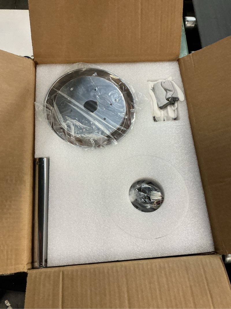Condition photo showing New/Like New for 42" ceiling fan with light, modern low profile ceiling fan with light, dc reversible motor, smart app & remote control, whisper quiet, dimmable led for bedroom/living room chrome 42 inch