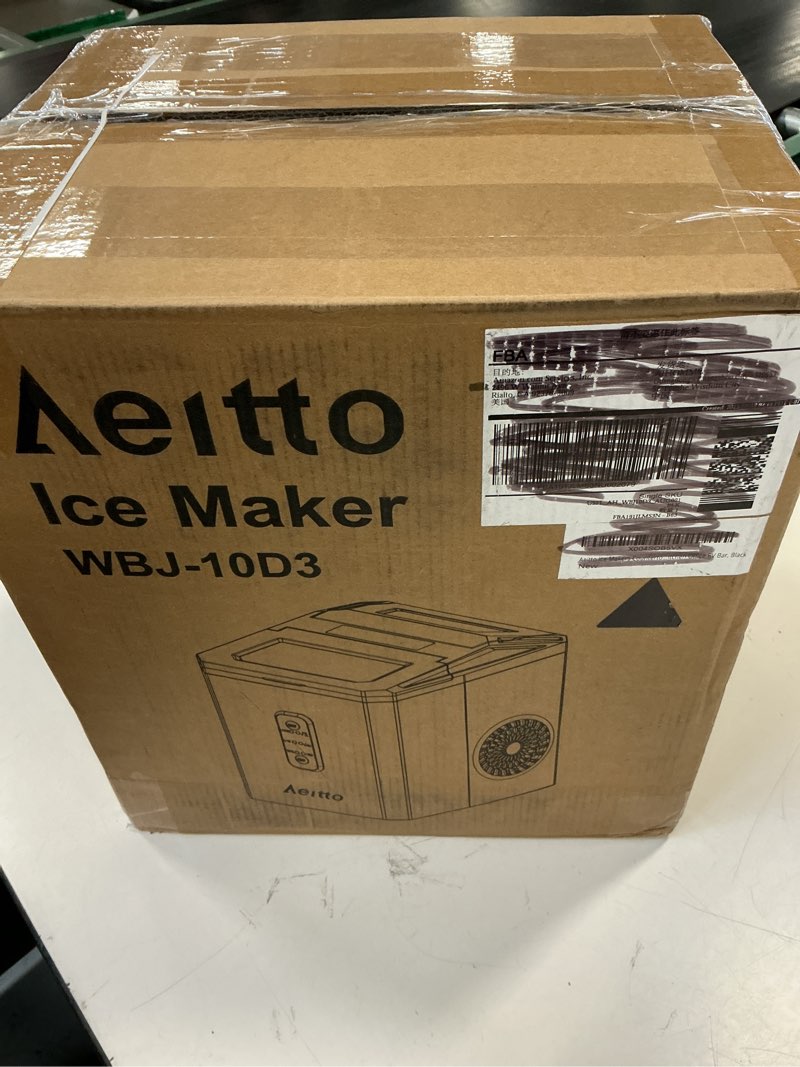 Condition photo showing New/Like New for EUHOMY Nugget Ice Maker Countertop with Handle, Ready in 6 Mins, 34lbs Per Day, Removable Top Cover, Auto-Cleaning, Portable Sonic Ice Maker with Basket and Scoop, for Home/Party/RV/Camping (Black)