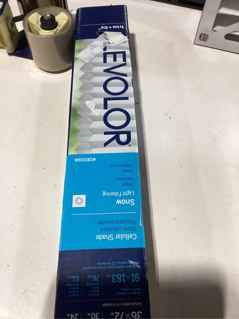 Condition photo showing Good Condition for levolor 36-in x 72-in snow light filtering cordless cellular shade