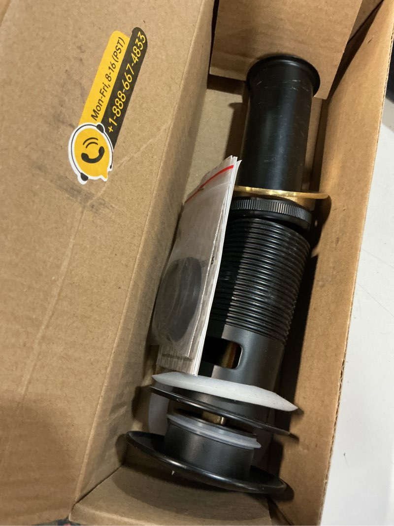 Condition photo showing New/Like New for KES Bathroom Sink Drain with Overflow Vessel Sink Stopper Pop Up Drain Assembly Matt Black for 1.6"-1.9" Sink Hole, All Metal Rustproof Brass and 304 Stainless Steel, S2008A-BK Matte Black With Overflow, 1 Pack