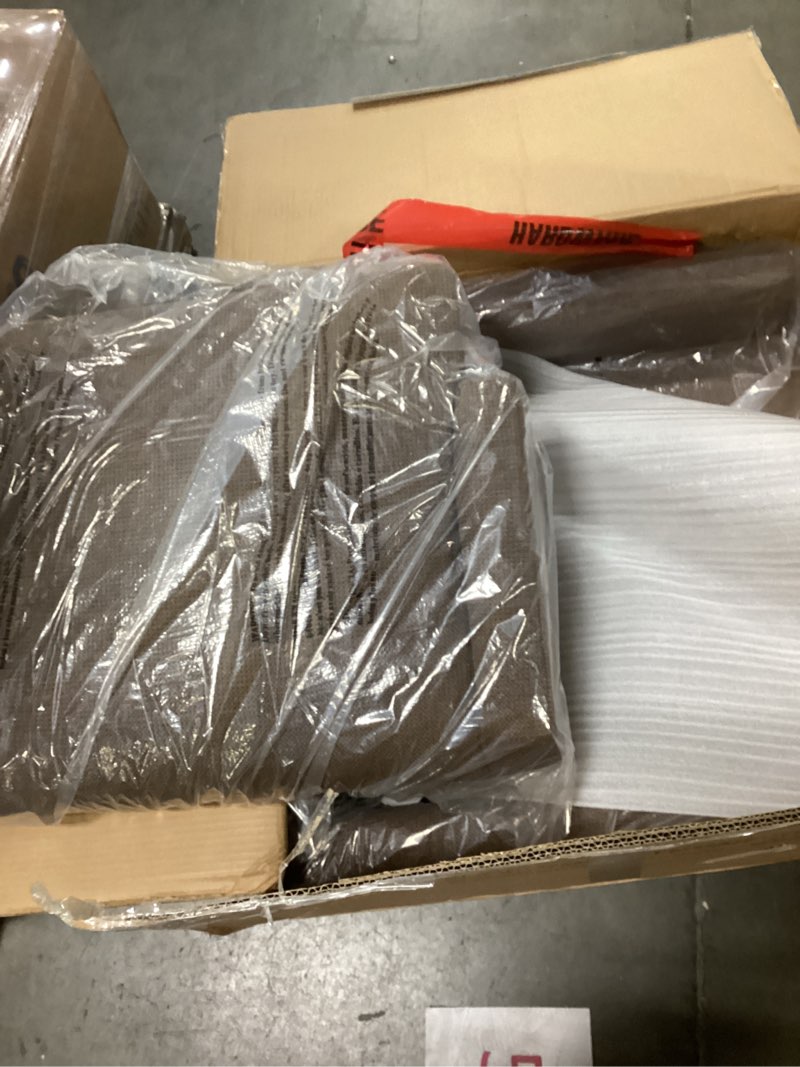 (Only 1 chair) COLAMY Modern Wingback Living Room Chair Set of 1 Upholstered Fabric Accent Armchair, Single Sofa Chair with Lounge Seat and Wood Legs for Bedroom/Office/Reading Spaces, Brown Brown Set of 1