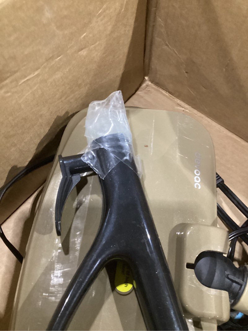 Condition photo showing As Is for (used, not tested, damaged)devoac vm6 scrubbing steam mop with rotating mop pads, 10 in 1 steam mop, lightweight spin mop & 3 steam modes for hard floor laminate marble floors darknavy