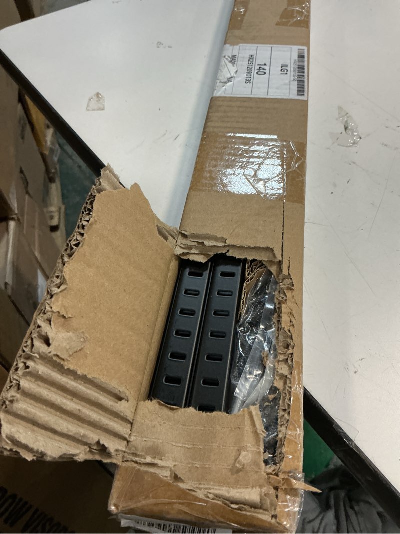 Condition photo showing Good Condition for adjustable shelf bracket 40 inch 8 pack shelf white pilaster strips shelf rail shelf track adjustable wall shelves shelf standards and supports for cabinet closet organization blackr-40 inch 8pcs pilasters+40pcs clips