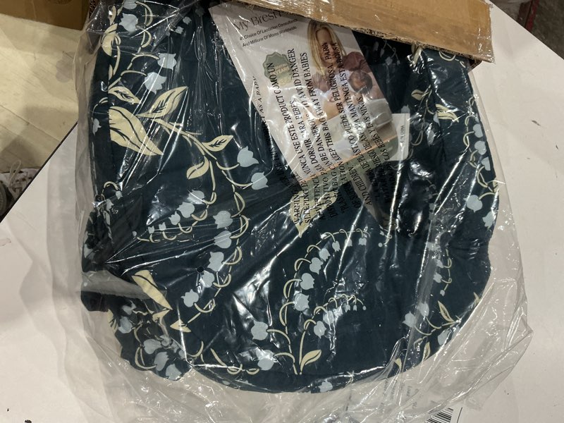 Condition photo showing Good Condition for my brest friend original nursing pillow enhanced ergonomics essential breastfeeding pillow support for mom & baby w/ convenient side pocket, double straps & slipcover, navy bluebells
