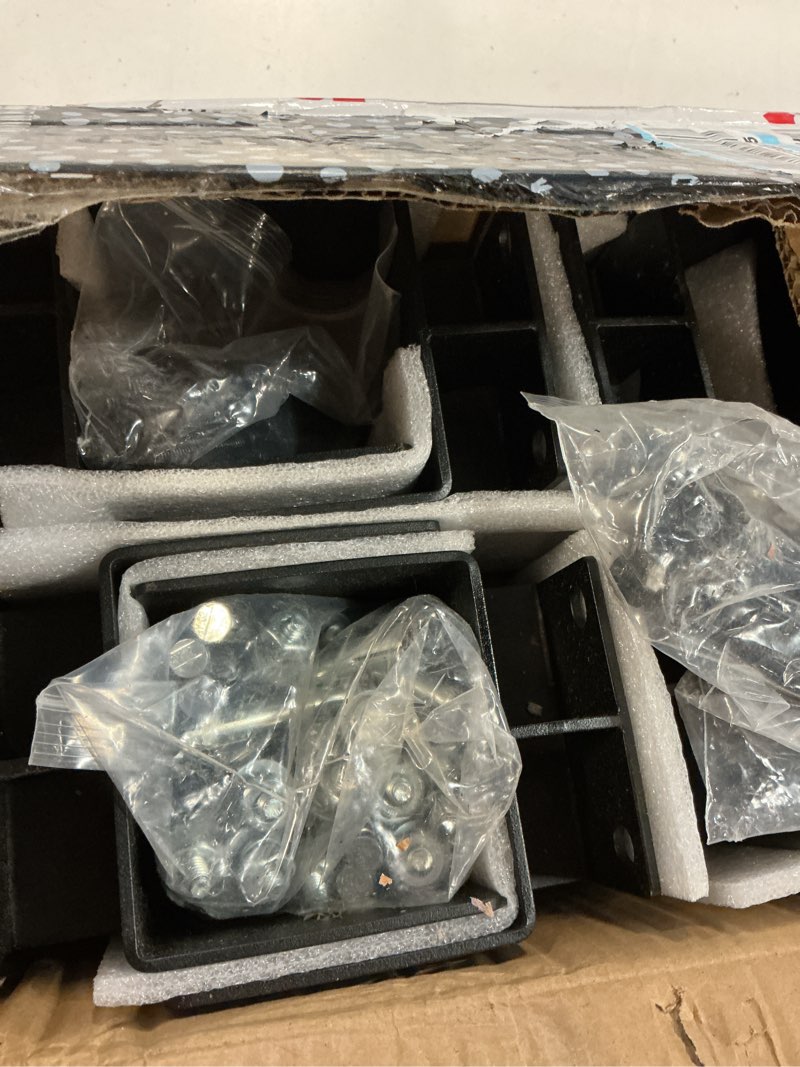 Condition photo showing Good Condition for 8pack 4"x4"(actual 3.5"x3.5") wooden post base for concrete, u-shape fence post holder bracket bracket black, dry set concrete post anchor stainless steel dry concrete-3.5in 8
