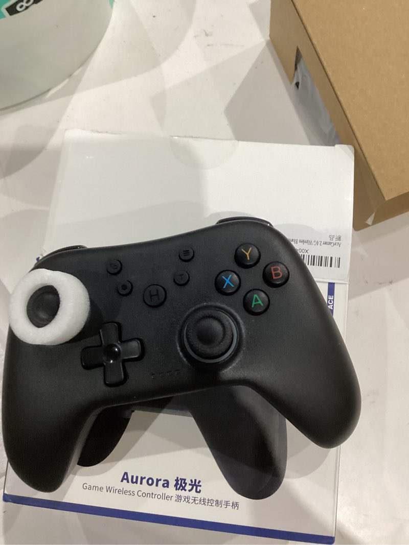 Condition photo showing As Is for acegamer aurora ii 2.4g wireless bluetooth controller for pc/android/switch/ios/switch 2/steam deck with rotary motors, rgb hall effect joysticks - upgraded pc gaming controller and back buttons lock midnight black