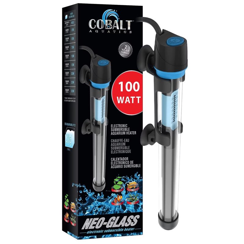 Cobalt Neo-Glass Submersible Aquarium Heater - 100 Watt