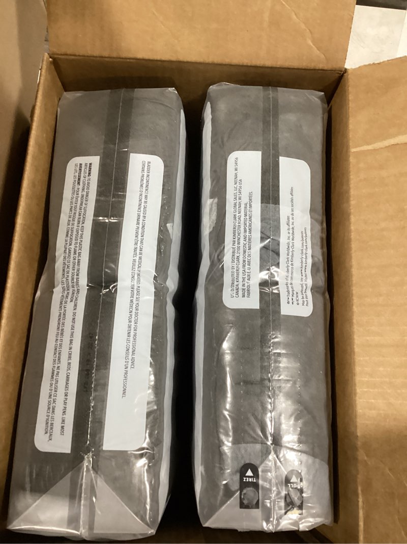 Condition photo showing New/Like New for Depend Real Fit Adult Diapers, Incontinence Underwear for Men, Disposable, Maximum Absorbency, Large/Extra Large, Black, 52 Count (2 packs of 26), Packaging May Vary Black Large/X-Large 52