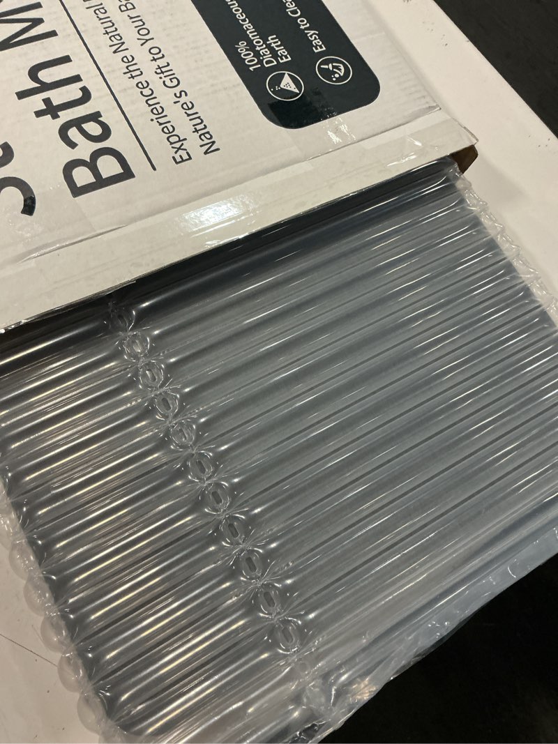 Condition photo showing New/Like New for stone bath mat diatomaceous earth shower mat non-slip super absorbent diatomite stone mats for bathroom floor quick-drying easy to clean (24''*16'' grey)