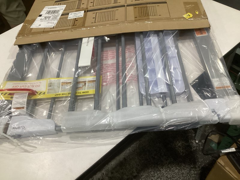 Condition photo showing Good Condition for cumbor 29.7-46" baby gate for stairs, gifts for mom-auto close dog gate for the house, easy install pressure mounted pet gates for doorways, easy walk thru wide safety gate for dog, gray gray 29.7"-46"w x 30.5"h