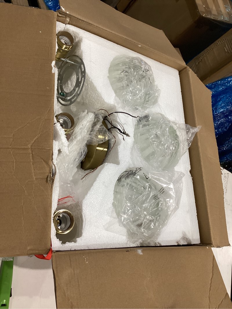 Condition photo showing Good Condition for wansi lighting lz61 3 light brass gold bathroom vanity light