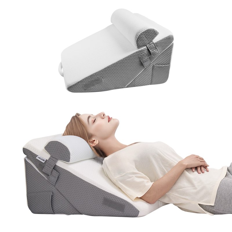 orthopedic bed wedge pillow 3 pcs adjustable for back leg neck sleep gerd